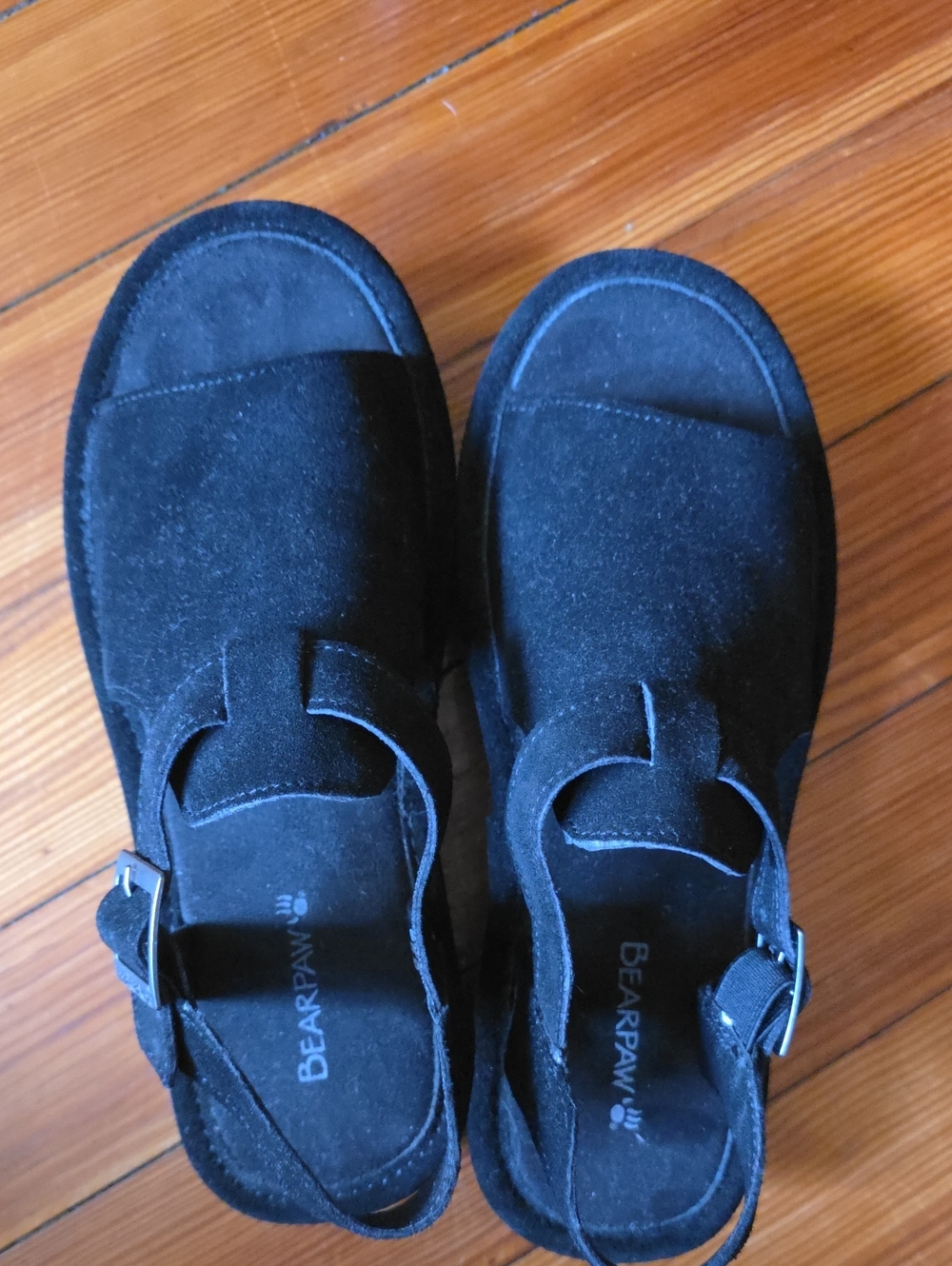 Bearpaw Ascend Sandals Black Nwot - Picture 5 of 8